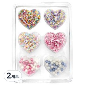 이홈베이킹 슈가스프링클 구슬 트윙클 6종 세트, 20g, 2세트