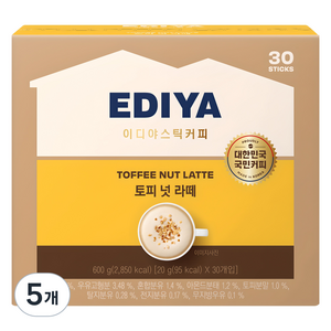 이디야 토피넛라떼, 20g, 30개입, 5개