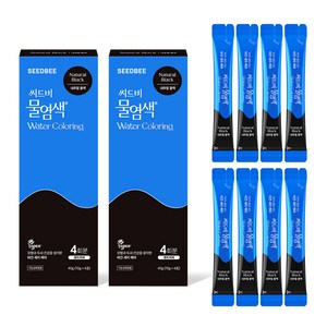 씨드비 프리미엄 물염색 시즌2 4p, 내추럴블랙, 2개