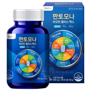 판토모나 남성용 비오틴 플러스 맥스 108g, 180정, 1개