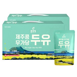 총각네 제주콩 무가당 두유, 190ml, 40개