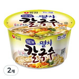 농심 멸치칼국수 사발 75g, 2개