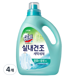 비트 실내건조 블루밍 가든 일반 드럼 겸용 액상세제 본품, 3L, 4개