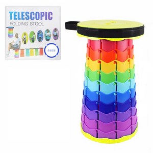 존글로벌 접이식 폴딩의자, 레몬무지개, 1개