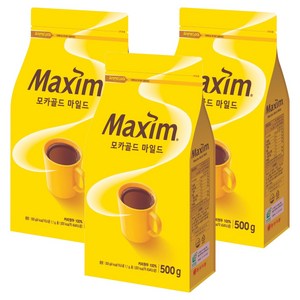 맥심 모카골드 마일드 원두커피, 500g, 1개입, 3개
