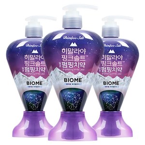 히말라야핑크솔트 바이옴 구취전문 펌핑치약, 285g, 3개