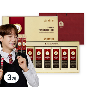 풍년보감 6년근 고려홍삼정 에브리데이 100 60포 선물세트 + 쇼핑백, 900g, 3개