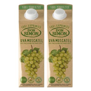 돈시몬 생과일 착즙 모스카텔 백포도주스, 1L, 2개