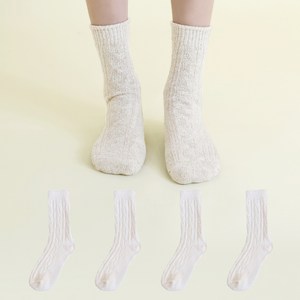 마이싹 여성용 웜 트위스트 양말 4켤레 세트