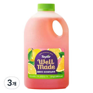 테일러 웰메이드 핑크레몬농축액, 1.8kg, 3개