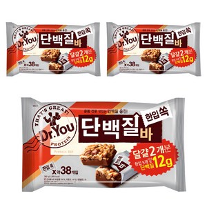 닥터유 단백질바 한입쏙, 380g, 3개