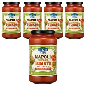 폰타나 나폴리 뽀모도로 토마토 파스타소스, 600g, 5개