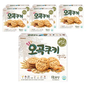크라운 옹골진오곡쿠키, 288g, 6개