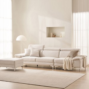 삼익가구 헤븐 아쿠아텍스 헤드틸팅 4인용 소파 + 스툴 방문설치