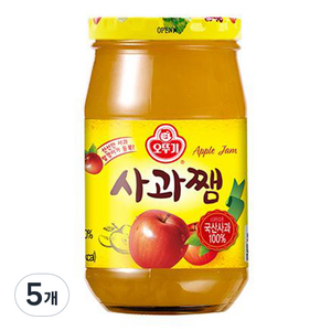 오뚜기 사과쨈, 5개, 500g