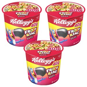 후루트링 컵 시리얼, 40g, 3개