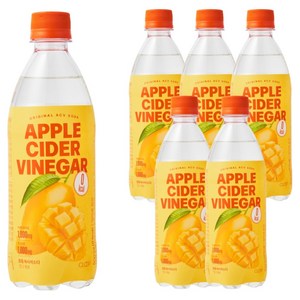 클룹 애사비소다 망고 제로 탄산음료, 500ml, 6개
