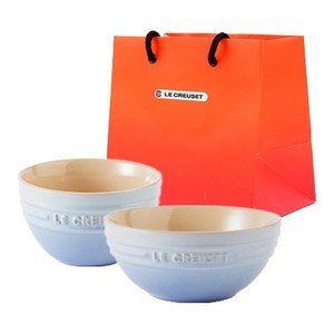 르크루제 1인밥 + 국 세트 + 쇼핑백 S, 코스탈블루, 밥그릇(1P) + ..., 1세트