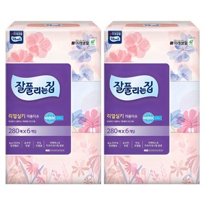 잘풀리는집 천연펄프 미용티슈 2겹, 280매입, 12개