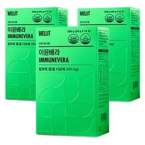 웰릿 이뮨베라 알로에 겔, 280g, 3개