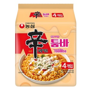 신라면 툼바 137g, 4개, (1팩)