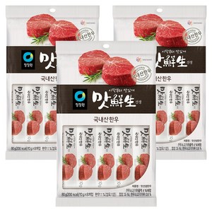 청정원 맛선생 한우, 80g, 3개