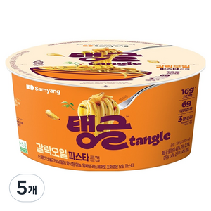 tangle 큰컵 갈릭오일 파스타, 100g, 5개