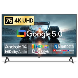 창홍 4K UHD LED 스마트 DLG 120Hz 돌비 AI 구글 5.0 TV