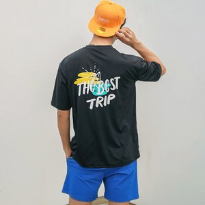 튜브트리 남성용 반팔 래쉬가드 + 비치팬츠 세트 AE6218