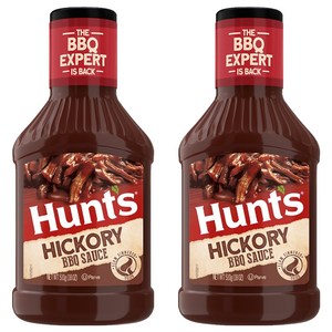 헌트 히코리향 바베큐 소스, 510g, 2개