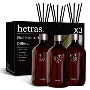 헤트라스 프리미엄 디퓨저, 블랙체리, 500ml, 3개