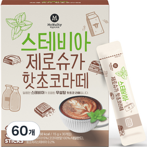 맥널티커피 스테비아 제로슈가 핫초코 라떼, 15g, 30개입, 2개