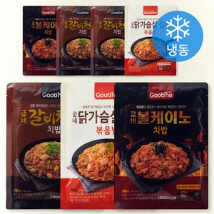 굽네 갈비천왕 치밥 200g x 3팩 + 볼케이노 200g x 2팩 + 김치볶음밥 200g x 2팩 (냉동), 1.4kg, 1세트