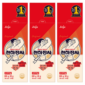 천하장사 진주 오리지날 간식 소시지, 600g, 3개