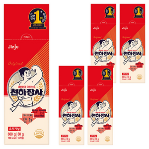 천하장사 오리지날 간식 소시지, 600g, 5개