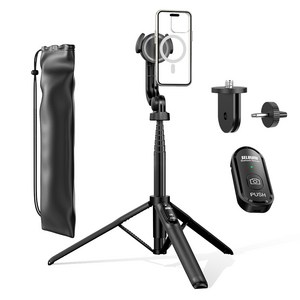 셀루미 N52 강력 마그네틱 맥세이프 스마트폰 셀카봉 삼각대 블랙 155cm