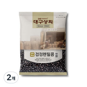 대구상회 검정렌틸콩, 2kg, 2개