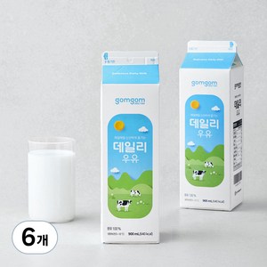 곰곰 데일리 우유, 900ml, 6개