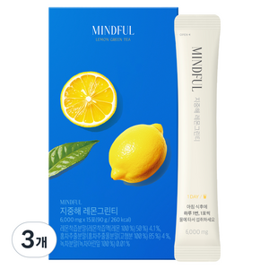 푸드올로지 마인드풀 지중해 레몬그린티, 15회분, 3개