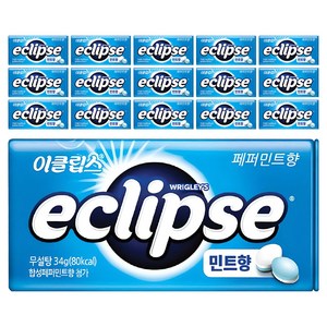 이클립스 페퍼민트향 캔디, 34g, 16개