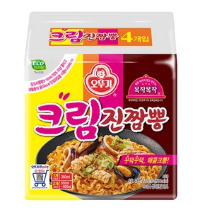 오뚜기 크림진짬뽕 130g, 4개, (1팩)