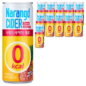 나랑드사이다 제로 파인애플, 245ml, 12개
