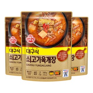 오뚜기 대구식 쇠고기육개장, 500g, 3개