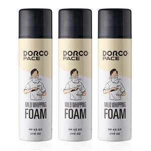 PACE 도루코 페이스 마일드 휘핑 폼, 250ml, 3개