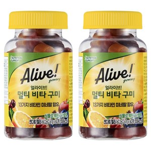 얼라이브 멀티 비타 구미, 60정, 2개