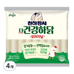 진주햄 천하장사 더 건강하닭 소시지, 700g, 4개