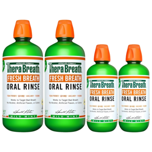 테라브레스 오랄린스 마일드민트 1L + 473ml 세트, 2개