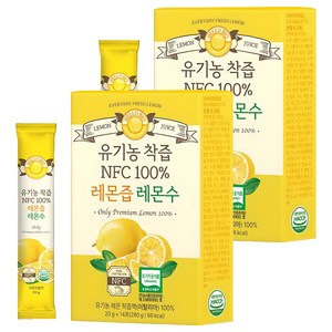 헬로바이오 유기농 착즙 NFC 100퍼센트 레몬즙, 280g, 2개