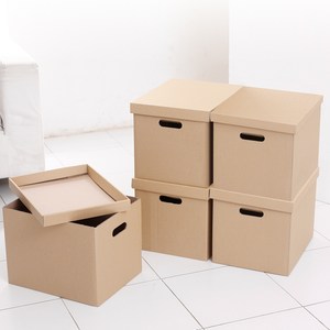 올리빙 무지 트렁크 5겹 대형 종이정리함