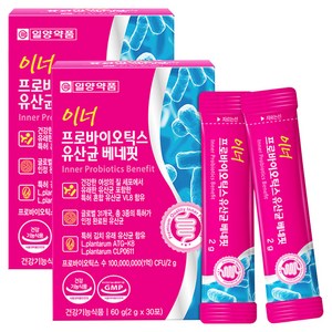 일양약품 이너 프로바이오틱스 유산균 베네핏, 60g, 2개